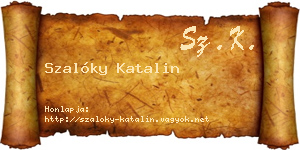 Szalóky Katalin névjegykártya